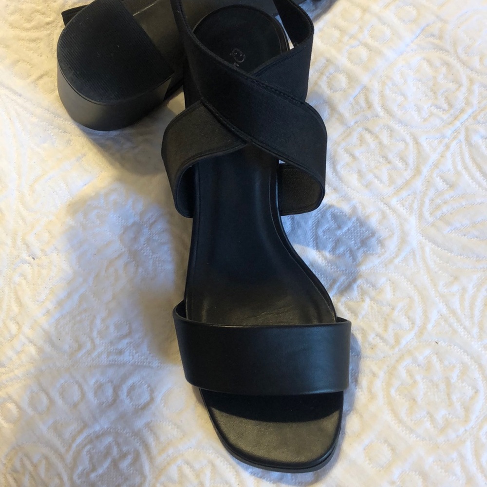 Gently worn black block heels!